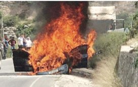 Car blazes!
