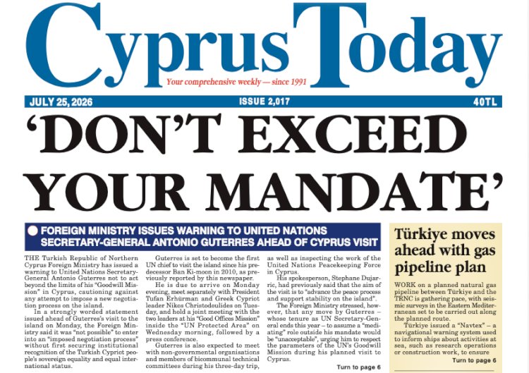Cyprus Today July 25, 2026 PDFs